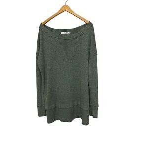 We The Free People North Shore Waffle Thermal Knit Pullover Long Sleeve Sweater